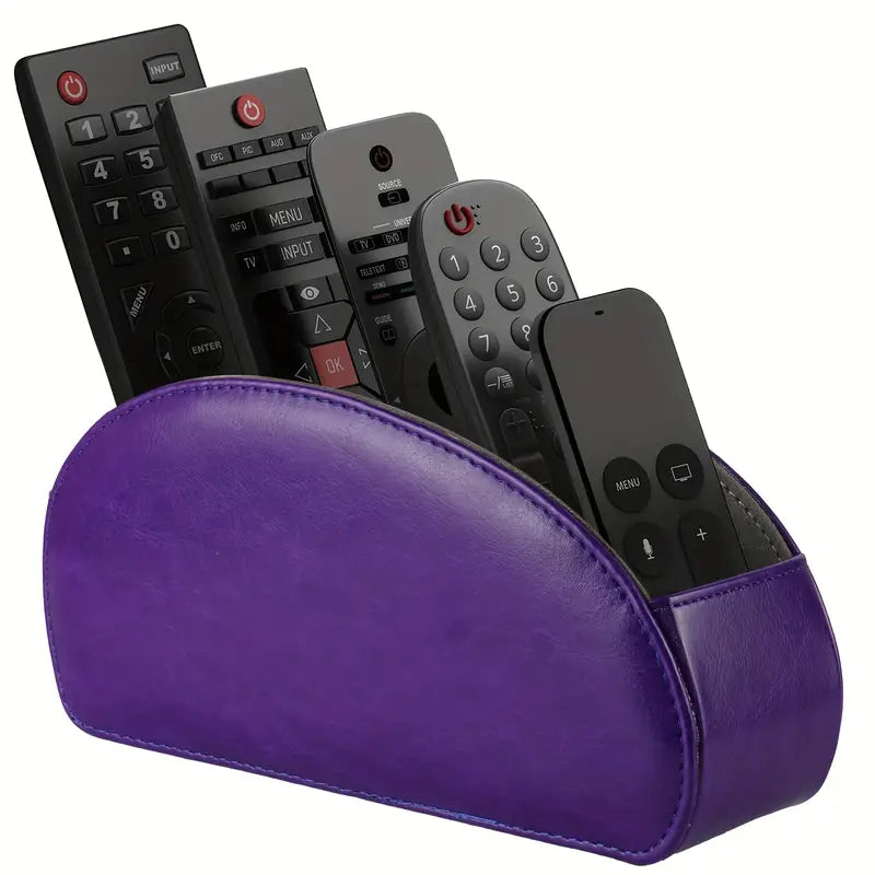 Organisateur télécommandes en simili cuir – Boîte de rangement élégante pour salon