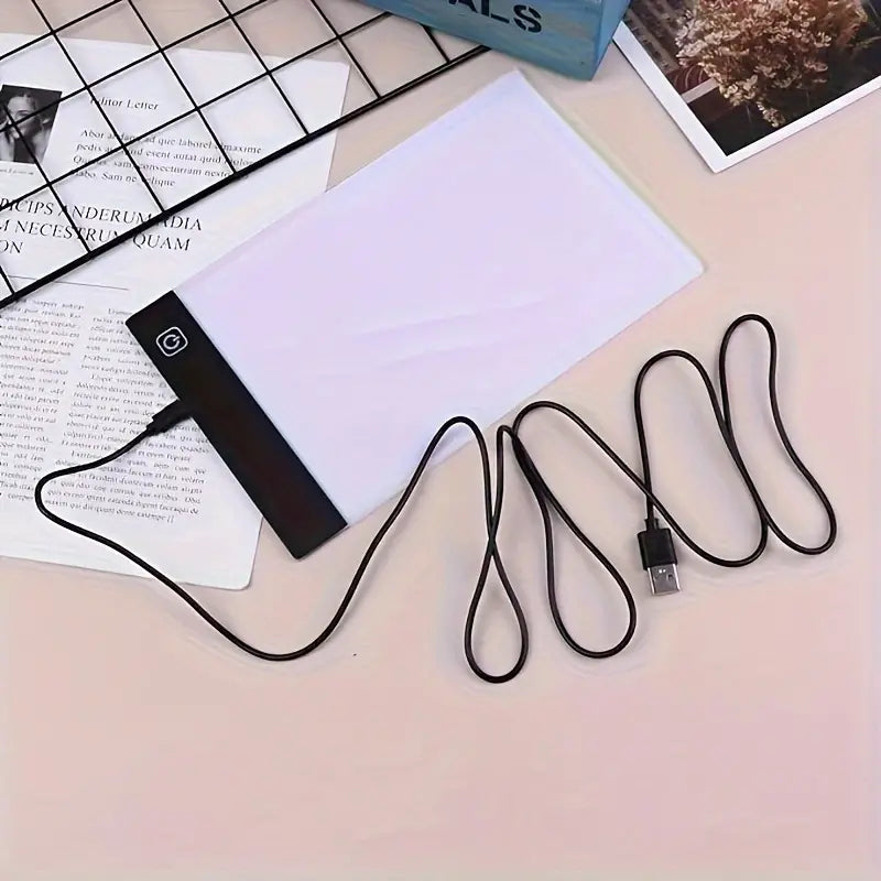 Tablette Lumineuse A4 LED USB – Plaque à Dessin et Calque pour Croquis, Calligraphie et Loisirs Créatifs