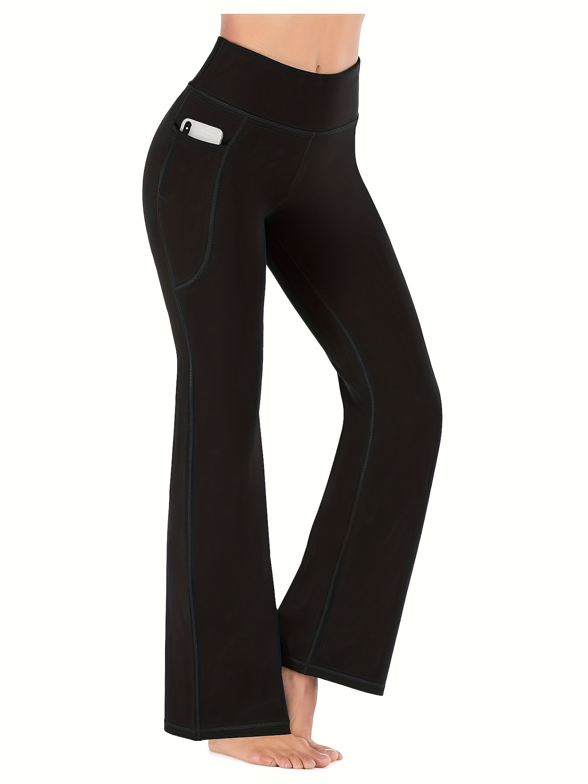 Pantalon évasé pour femme avec poches