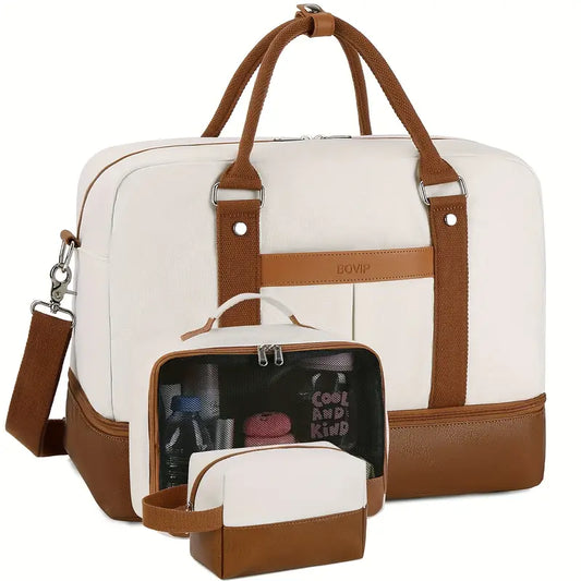 Ensemble Bagages de Voyage 3 Pièces – Sac Week-End Cabine, Trousse de Toilette & Pochette Organisateur |