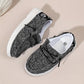Mocassins garçon sans lacets gris et noir – Chaussures légères confortables avec semelle blanche