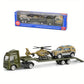 Camion Porteur Police avec Hélicoptère et Voiture – Coffret Jouet Transport de Police