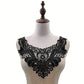 Faux col femme dentelle florale grise