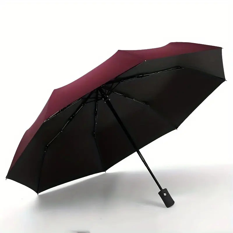 Parapluie pliable noir  Compact, résistant au vent et imperméable
