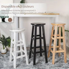 Tabouret Haut en Bois Massif