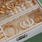 Lot de Boucles d’Oreilles Femme – Ensemble de Paires Créoles, Perles et Clous Dorés Chic & Tendance