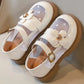 Chaussures fille élégantes blanches avec fleur – Mocassins sans lacets confortables pour cérémonies et fêtes
