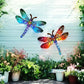 Sculptures Murales Libellules Multicolores – Décoration Artistique en Métal pour Jardin et Extérieur
