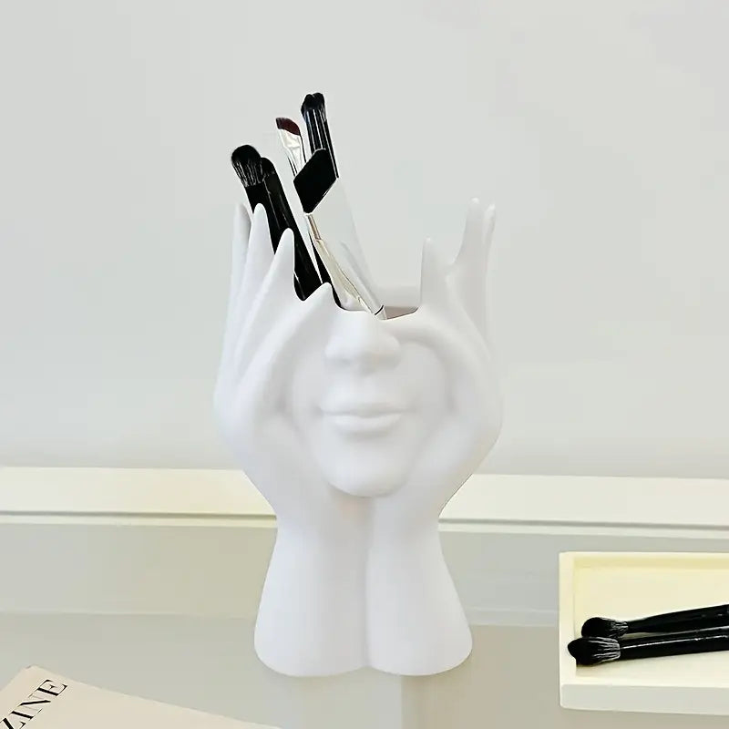 Porte-Pinceaux Maquillage Design Visage – Organisateur Artistique et Élégant pour Cosmétiques