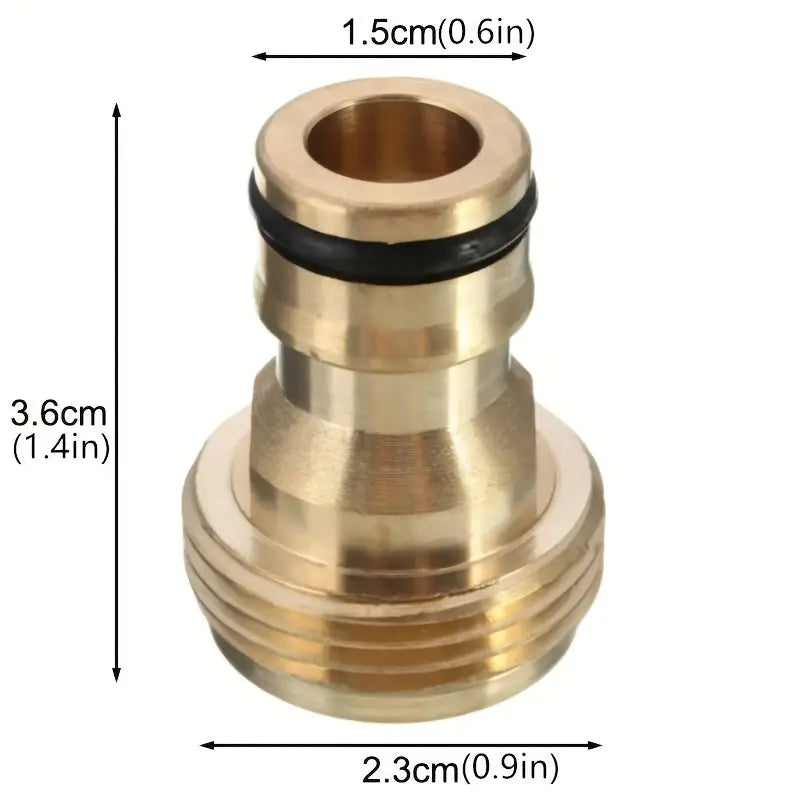 Adaptateur de Robinet en Laiton pour Raccord Rapide – Connecteur Universel pour Tuyau d’Arrosage ou Machine à Laver – Collection Plomberie Brute