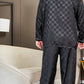 Ensemble décontracté à carreaux jacquard pour hommes
