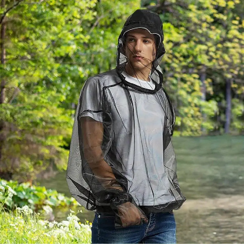 Veste anti-moustiques en maille respirante – Protection efficace contre les insectes pour activités extérieures