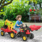 Tracteur pelleteuse pour enfants – Jouet de chantier avec remorque et pelle avant
