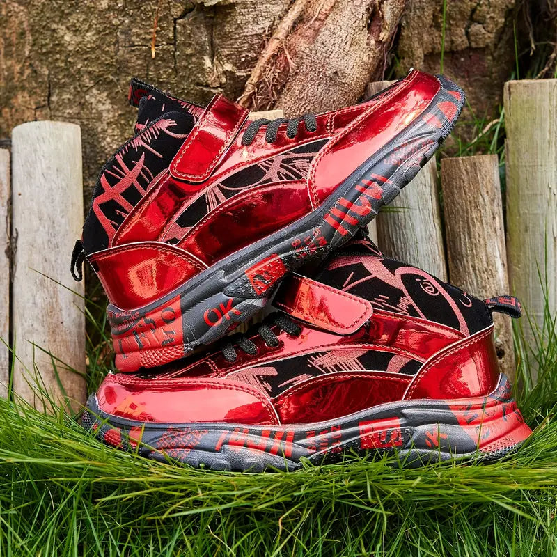 Chaussures bébé garçon montantes dorées – Baskets tendance et confortables pour look stylé