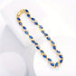 Bracelet femme doré avec cristaux bleus et zircons – Bijou élégant et raffiné