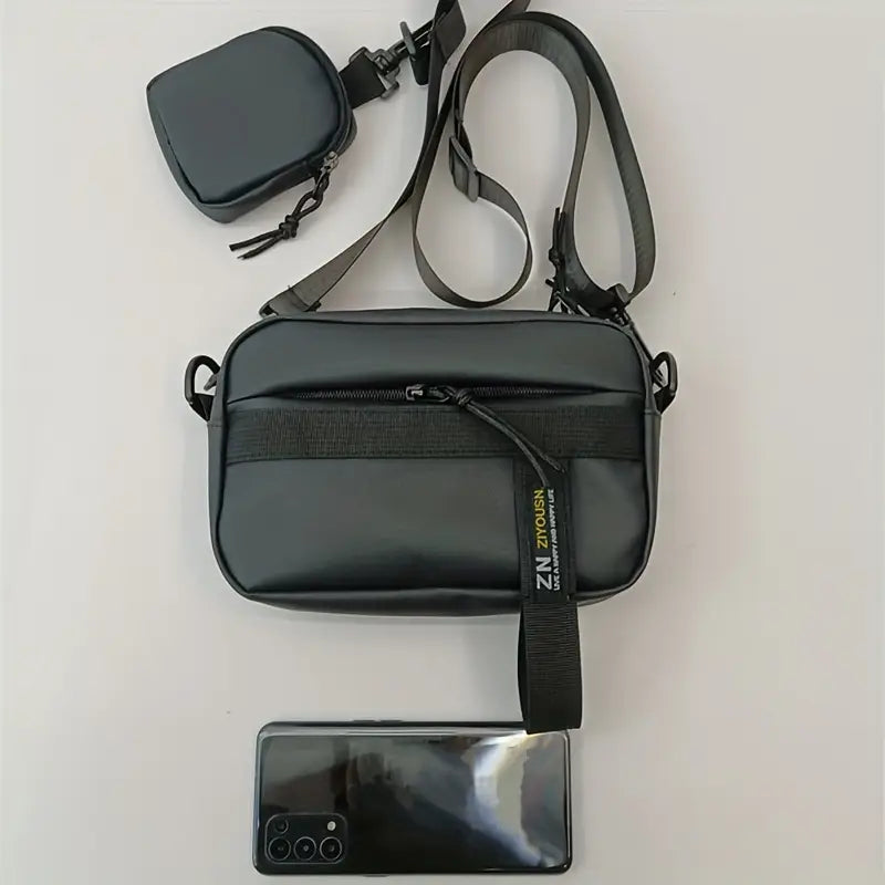 Sac à main homme bandoulière en cuir  Pochette compacte et élégante pour un style urbain