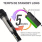 Microphones Sans Fil UHF – Micros Professionnels avec Récepteur Jack pour Karaoké, Concerts et Événements