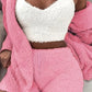 Pyjama Femme 3 Pièces Doudou Ultra Doux – Gilet, Débardeur & Short Cocooning pour Hiver