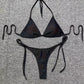 Bas de Bikini Ficelle Femme – Ultra Échancré, Taille Haute Sexy, Noué sur les Côtés