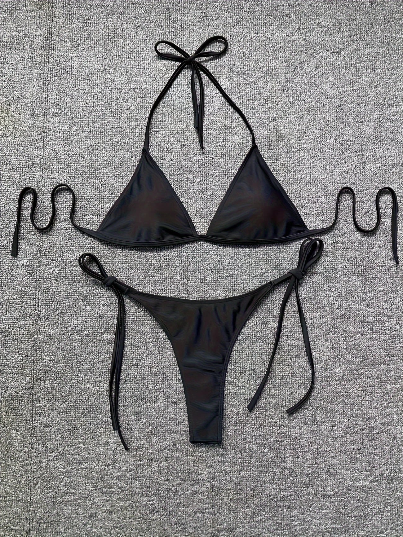 Bas de Bikini Ficelle Femme – Ultra Échancré, Taille Haute Sexy, Noué sur les Côtés