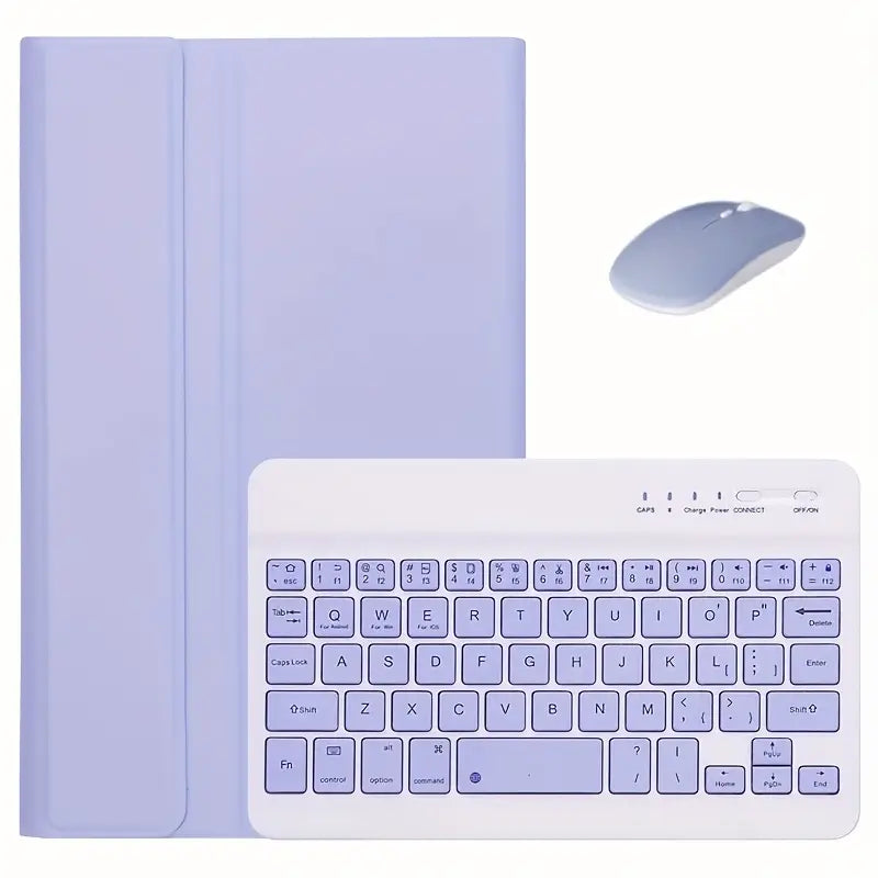 Clavier Sans Fil Bluetooth avec Souris et Housse – Kit Portable pour Tablette & PC