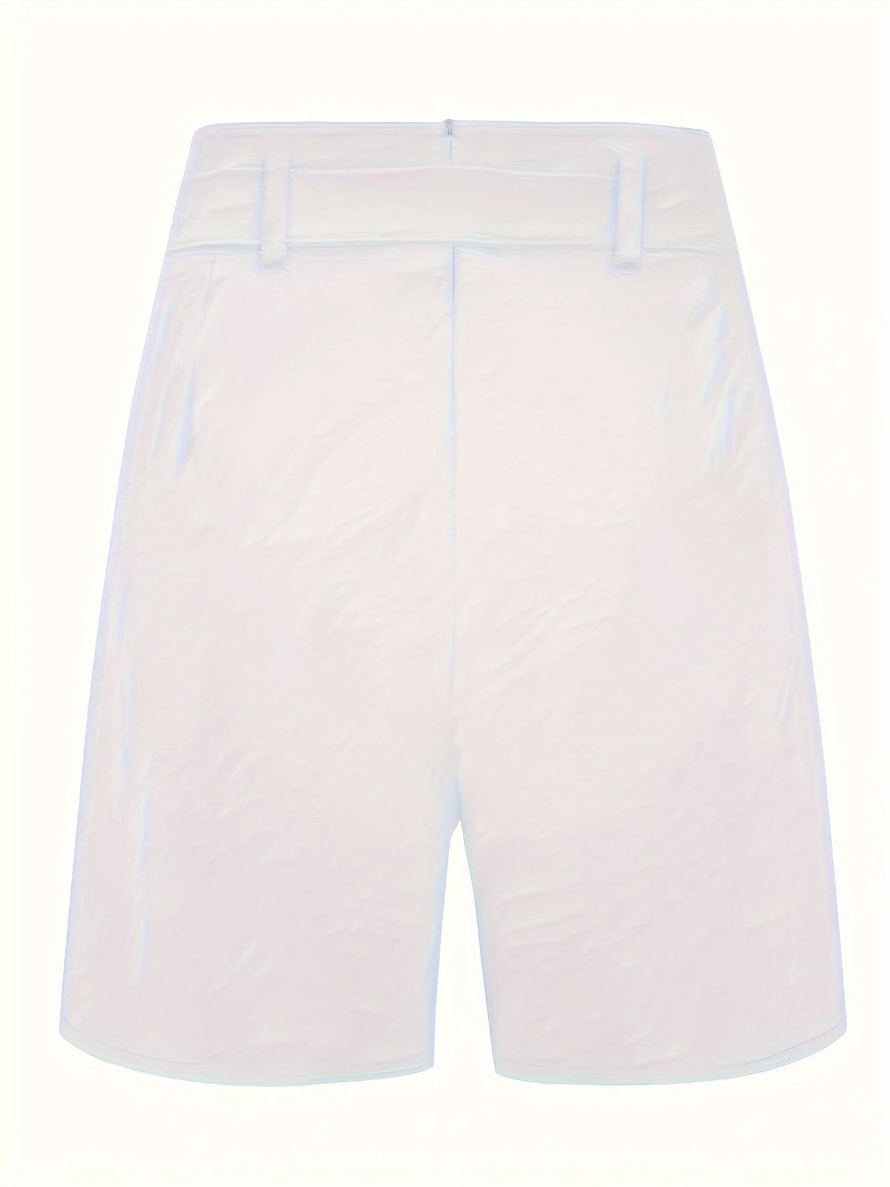 Short de Plage Femme à Ceinture Nouée – Taille Haute avec Boutons, Élégant & Léger pour l’Été