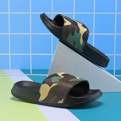 Sandales garçon camouflage – Claquettes confortables antidérapantes pour été et loisirs