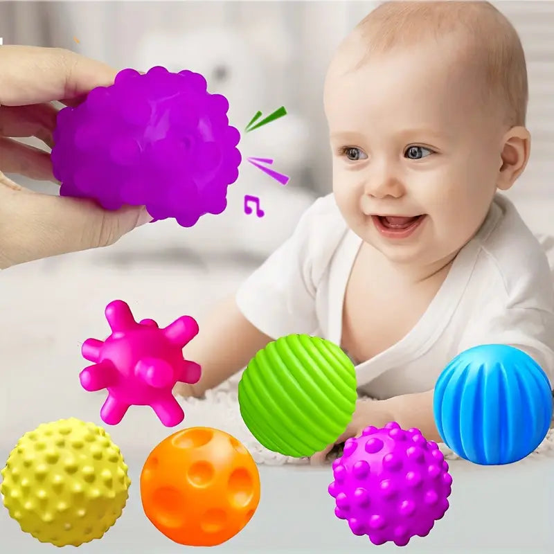 Ball Set Sensoriel pour Bébé – Jouets d’Éveil Texturés et Colorés pour la Stimulation Tactile et Motricité