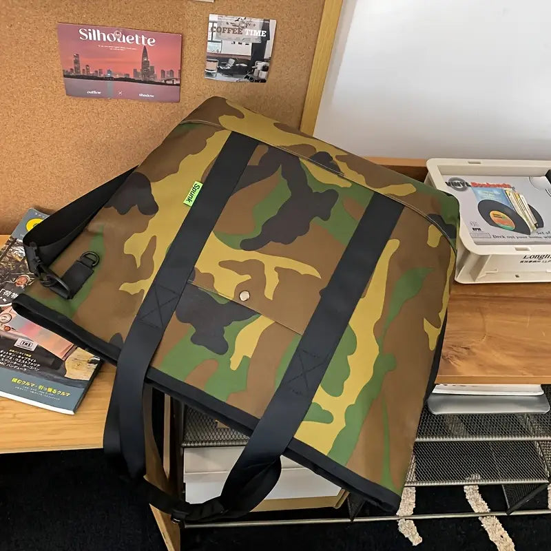 Sac bandoulière homme camouflage – Grand cabas tendance pour un look urbain
