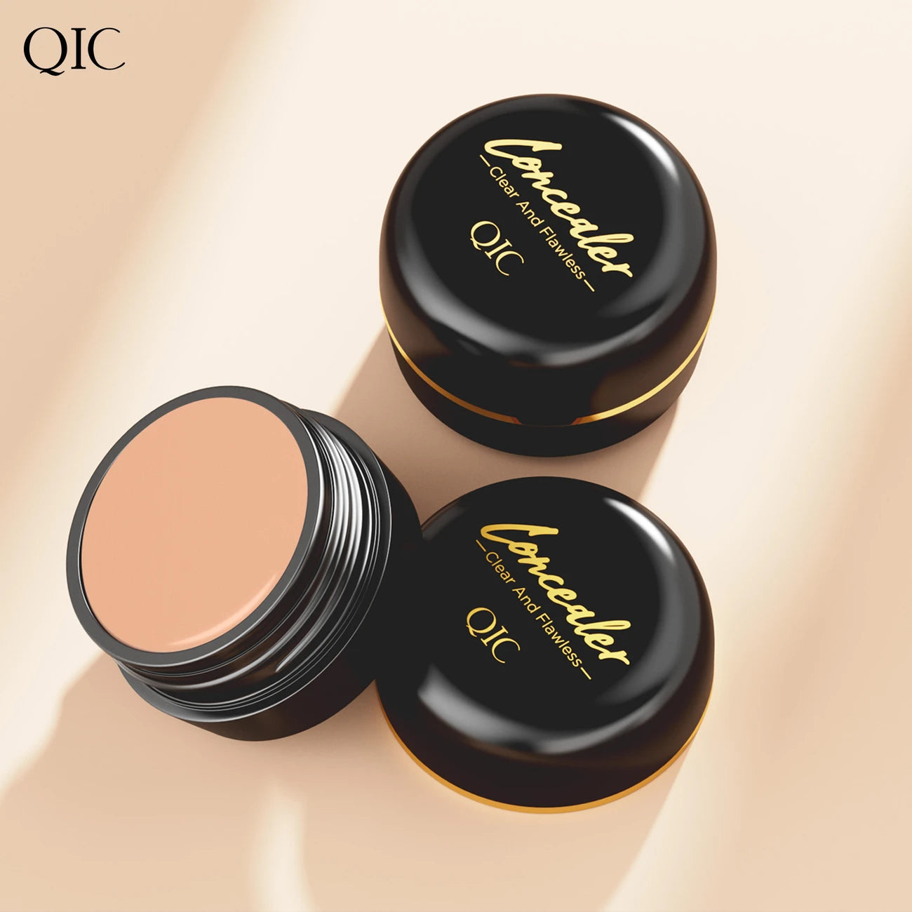 Correcteur de Teint Crème QIC – Anti-Cernes Haute Couvrance, Finition Naturelle et Zéro Défaut