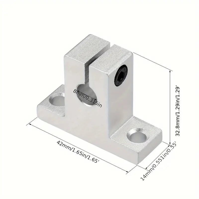 Support de Rail Linéaire SK20-4 pour Imprimante 3D – Aluminium Durable, Fixation Précise pour Tige de 20 mm