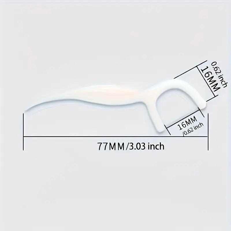 50 Bâtonnets Fil Dentaire avec Manche – Cure-dents Hygiéniques pour Nettoyage Interdentaire & Soin Gencives