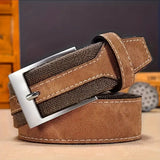 Ceinture homme en jean bleu avec boucle classique, coloris Gris