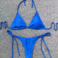 Bas de Bikini Ficelle Femme – Ultra Échancré, Taille Haute Sexy, Noué sur les Côtés