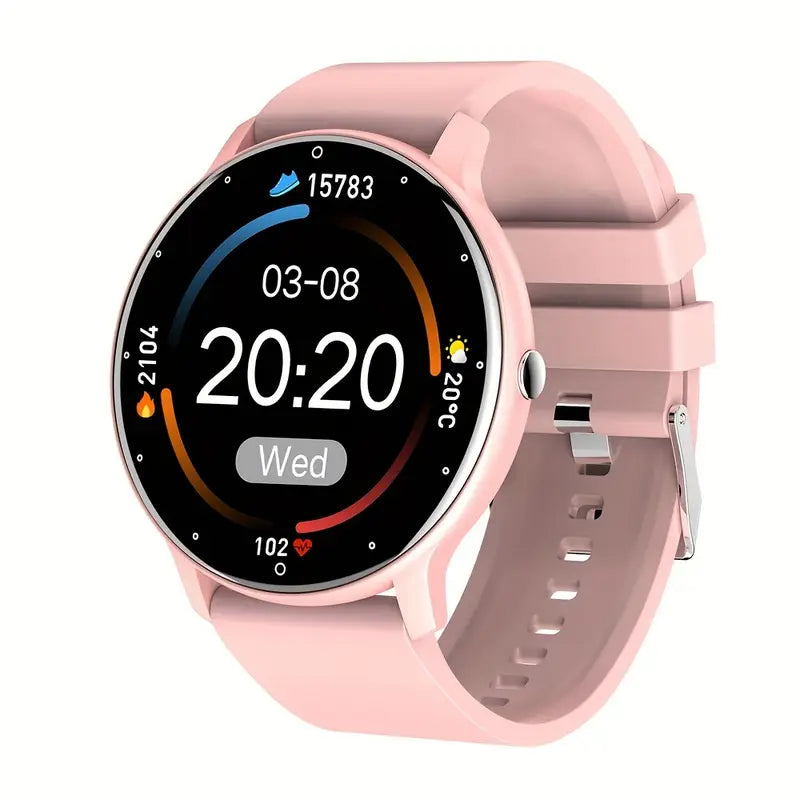 Montre connectée femme élégante – Bracelet silicone et écran tactile multifonction