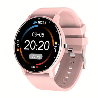 Montre connectée femme élégante – Bracelet silicone et écran tactile multifonction