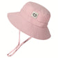 Chapeau de Soleil Anti-UV avec Ficelle de Maintien, coloris Rose