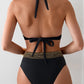 Bikini Femme – Ensemble Taille Haute Glamour avec Détails Tressés Luxueux