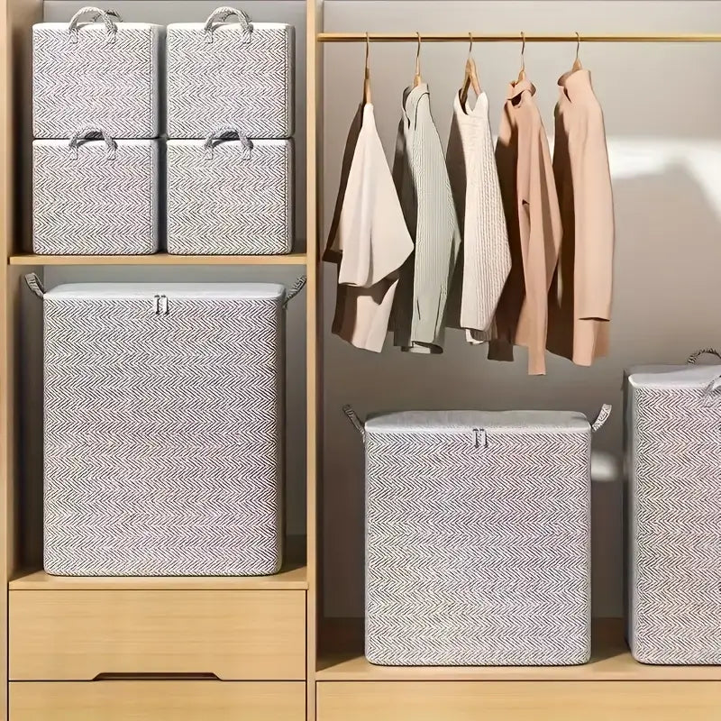 Boîte de rangement pliable avec couvercle – Grande capacité 30L à 220L pour vêtements, jouets et organisation maison