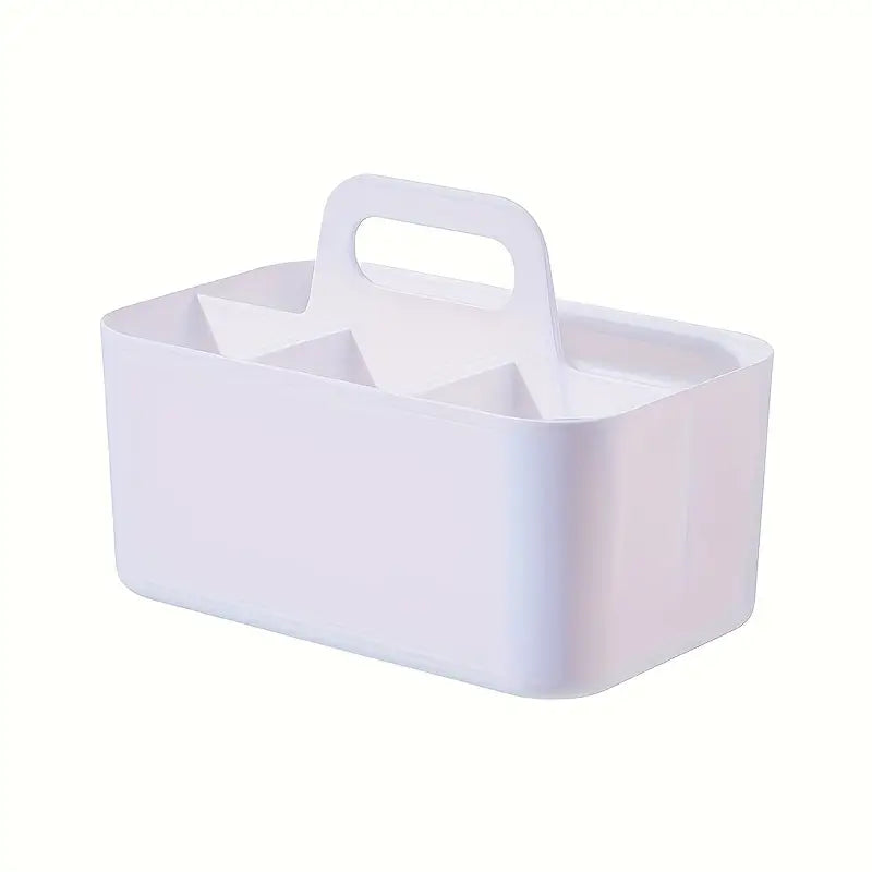 Boîte de Rangement à Compartiments avec Poignée – Organiseur Stylos, Crayons et Fournitures de Bureau