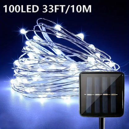 Guirlande LED Solaire Intelligente – Éclairage Ambiance Terrasse & Balcon avec Détection Automatique