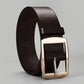 Ceinture homme en cuir véritable – Accessoire élégant avec boucle classique noire