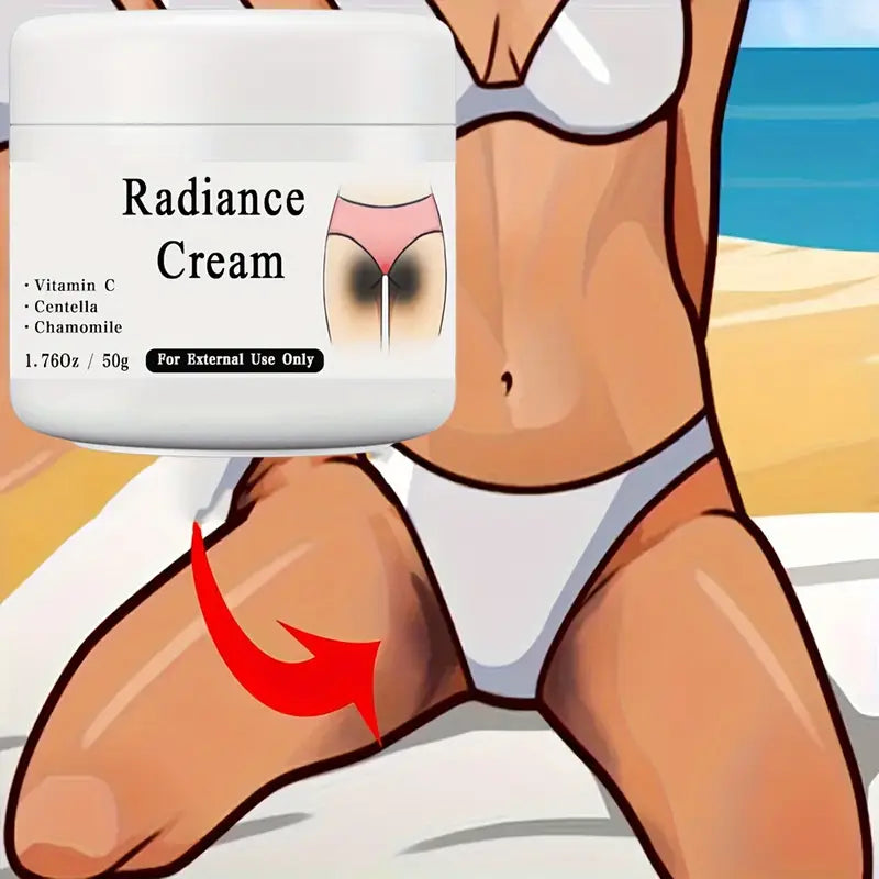 Crème Éclaircissante Intime Radiance – Soin Zones Sombres à la Vitamine C, Centella & Camomille – 50g