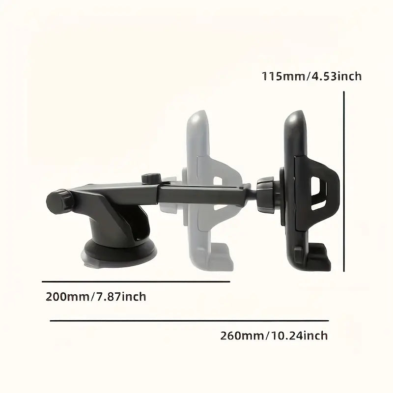 Support Téléphone Voiture Universel – Fixation Pare-Brise et Tableau de Bord avec Ventouse Puissante