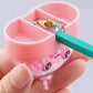 Taille-Crayon Bébé avec Réservoir Transparent – Taille-Crayons Mignon Rose à Double Trou pour École et Papeterie