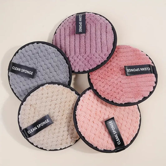 Disques Démaquillants Réutilisables en Microfibre – Lot de 5 Lingettes Lavables Douces & Écologiques pour Nettoyage Visage