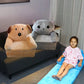 Fauteuil Enfant en Peluche Forme Chien – Chaise Douce et Confortable pour Chambre Bébé ou Aire de Jeu