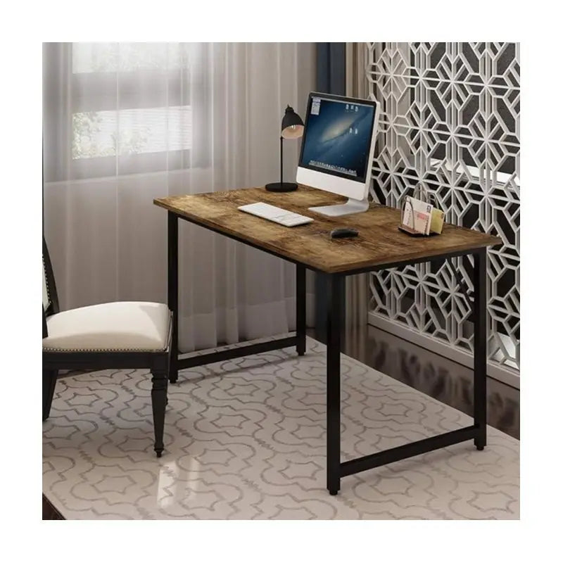 Bureau Industriel en Bois et Métal – Table de Travail Minimaliste pour Ordinateur et Télétravail