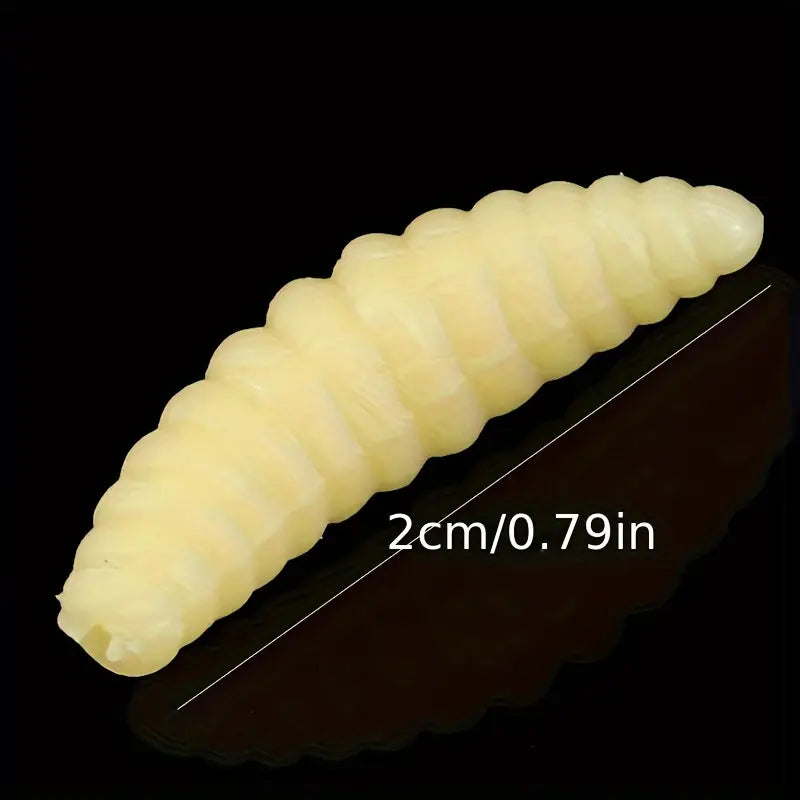 Appâts artificiels imitation asticots – Leurres souples réalistes pour pêche en eau douce et carnassier
