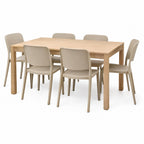 Ensemble Table et 6 Chaises Empilables – Salle à Manger Conviviale